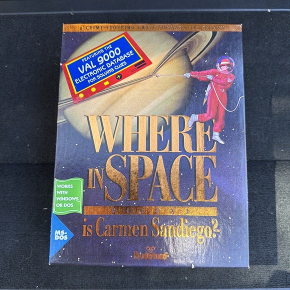 Other - Where in Space is Carmen Sandiego Big Box DOS Windows Game Vintage Broderbund